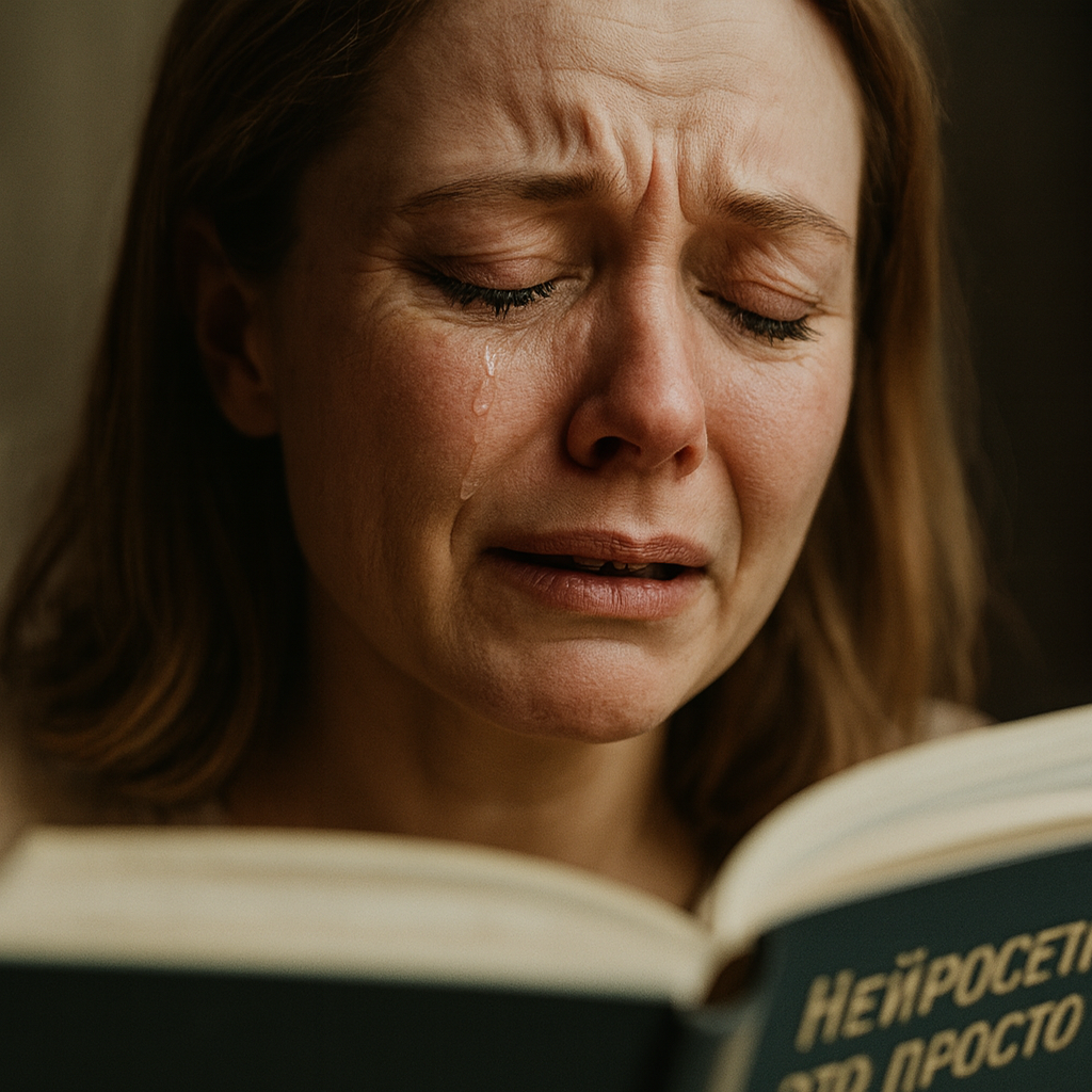 Девушка читает книгу Нейросети это просто